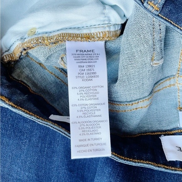 NWT Frame Jeans Le One Skinny Kodak Women’s Size Size 2 Fits Women’s Size 29-34 - Picture 12 of 14